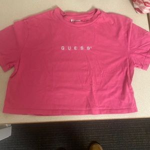 Guess pink cropped tshirt